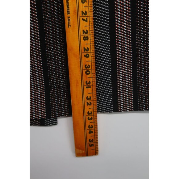 Chicos Open Front Long Striped Coat Rose Gold Glitter Copper Womens Size 4/6 - Picture 4 of 14